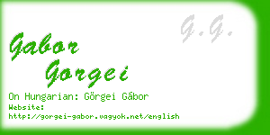 gabor gorgei business card